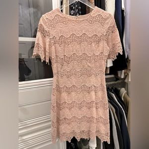 Chelsea28 Pink Lacy Dress